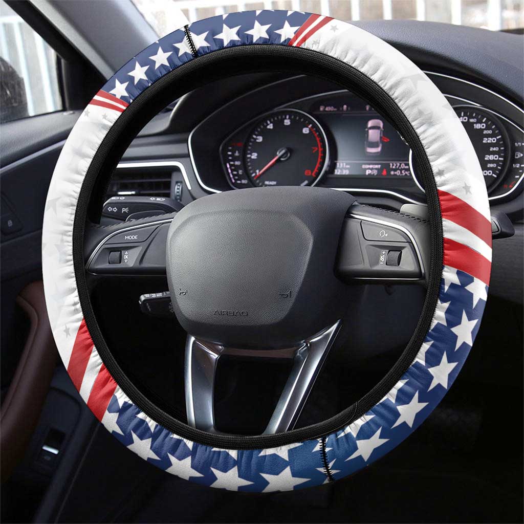 United States Soccer Steering Wheel Cover USA Eagle Mascot Style