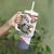 Custom United States Soccer Tumbler With Handle USA Eagle Mascot Style