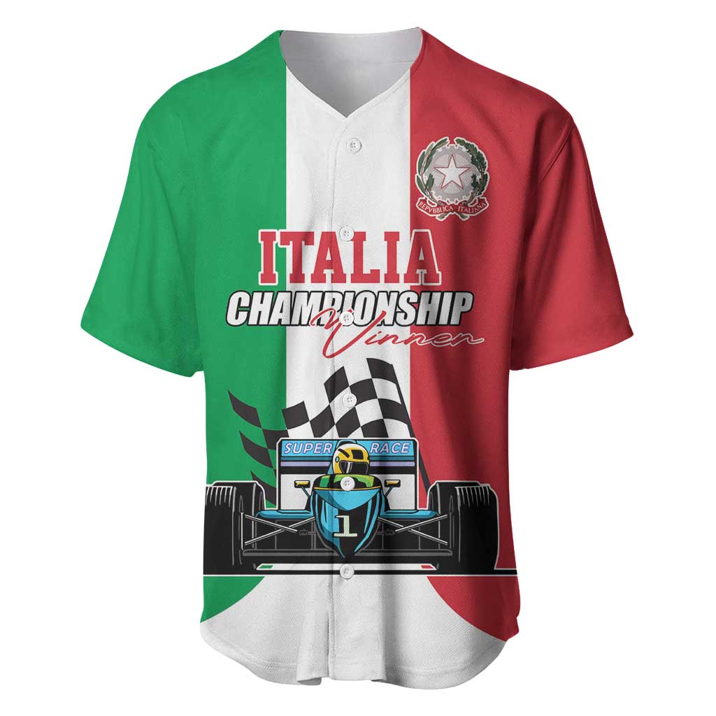 Custom Italy Formula One Baseball Jersey Motorsport and Il Tricolore F1 World Championship