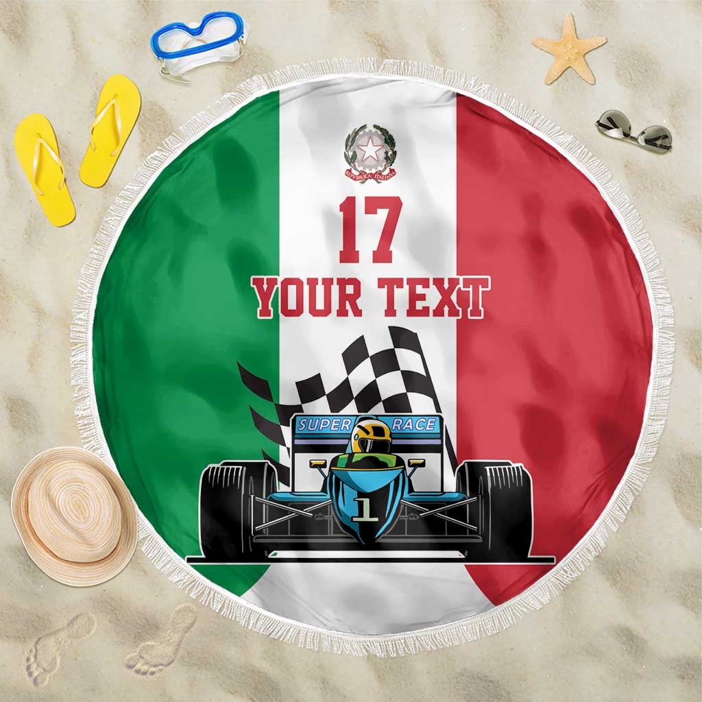 Custom Italy Formula One Beach Blanket Motorsport and Il Tricolore F1 World Championship