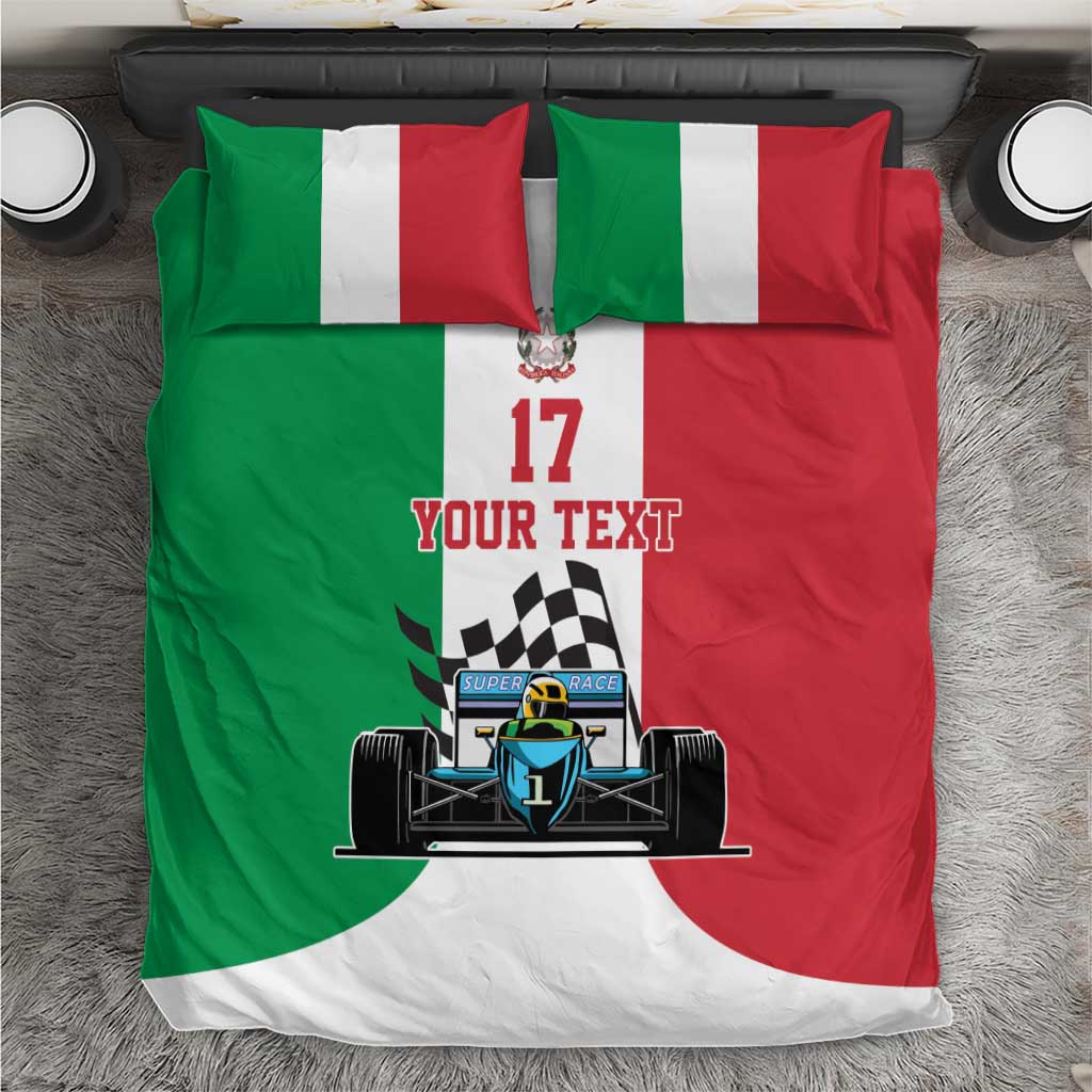 Custom Italy Formula One Bedding Set Motorsport and Il Tricolore F1 World Championship