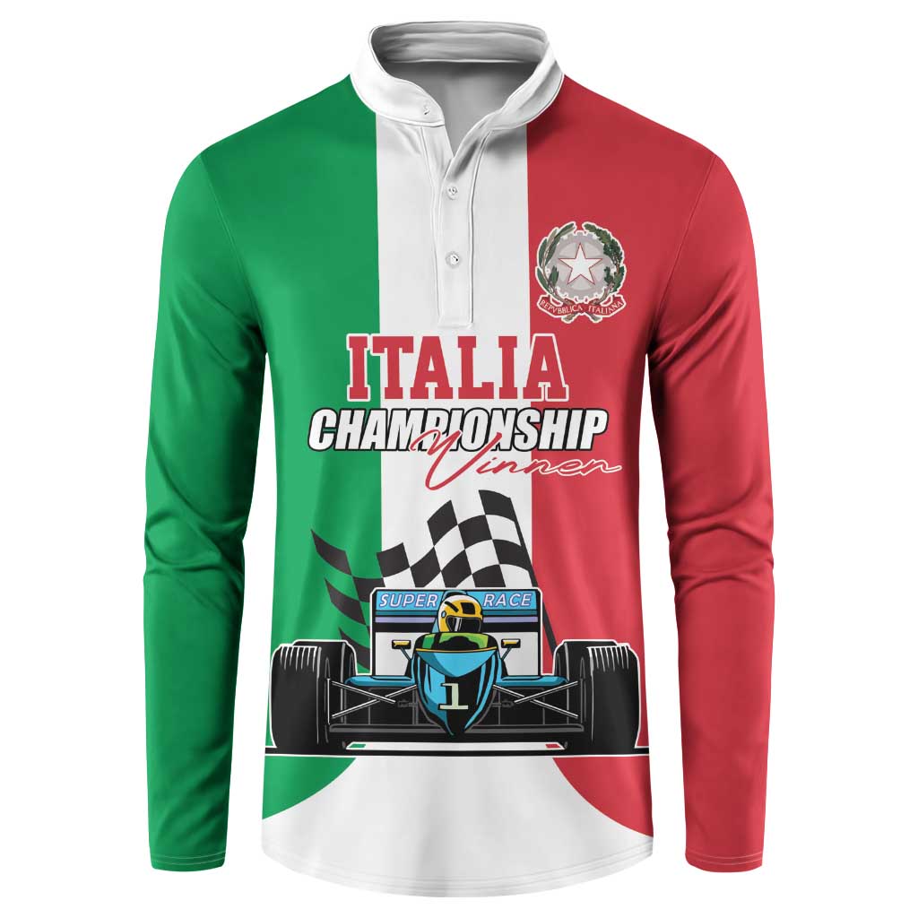 Custom Italy Formula One Button Sweatshirt Motorsport and Il Tricolore F1 World Championship