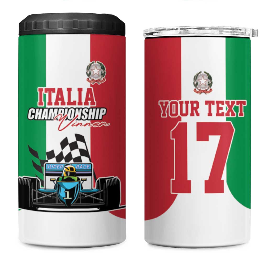 Custom Italy Formula One 4 in 1 Can Cooler Tumbler Motorsport and Il Tricolore F1 World Championship