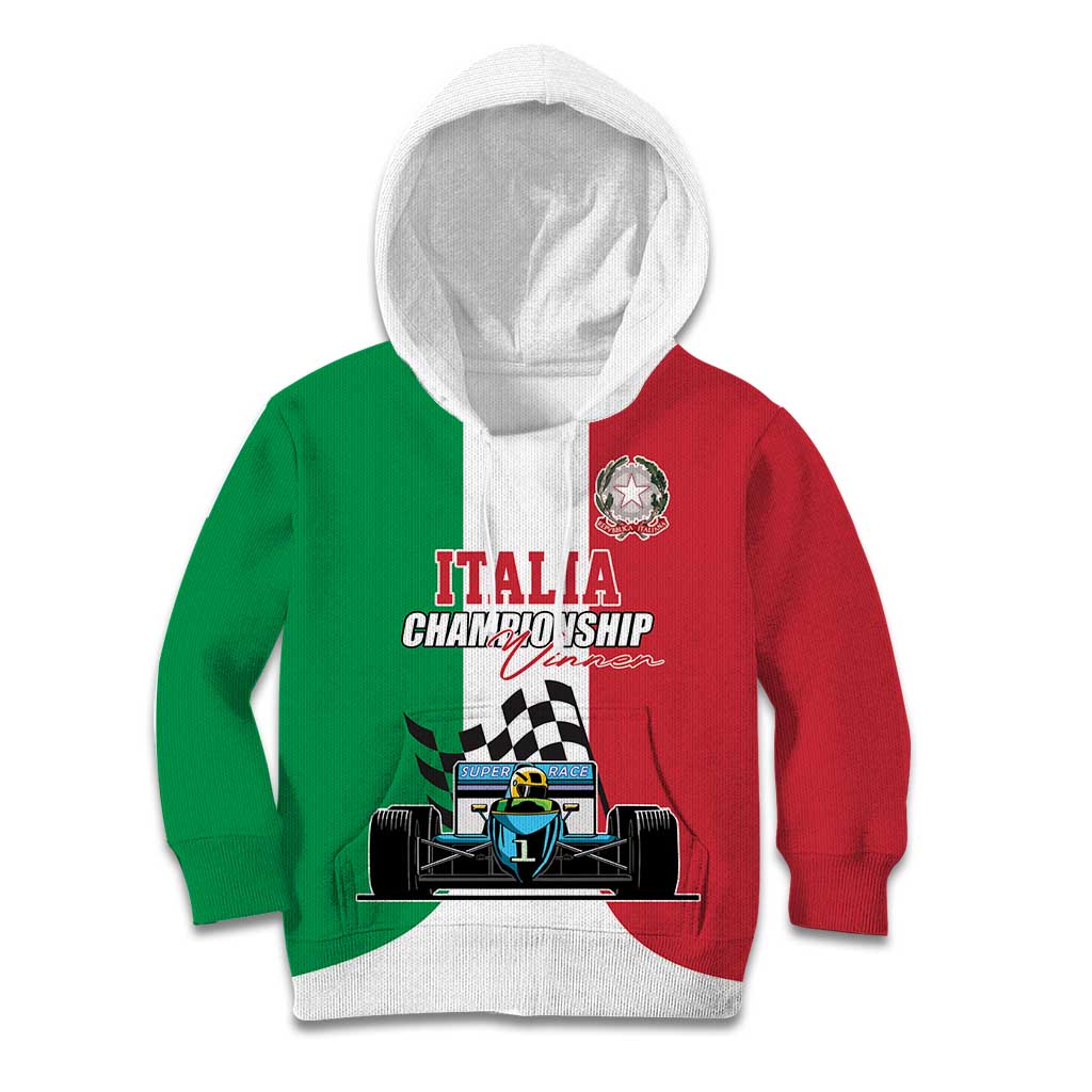 Custom Italy Formula One Kid Hoodie Motorsport and Il Tricolore F1 World Championship