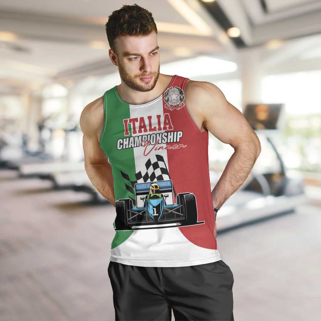 Custom Italy Formula One Men Tank Top Motorsport and Il Tricolore F1 World Championship