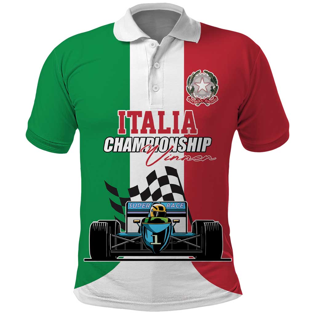 Custom Italy Formula One Polo Shirt Motorsport and Il Tricolore F1 World Championship