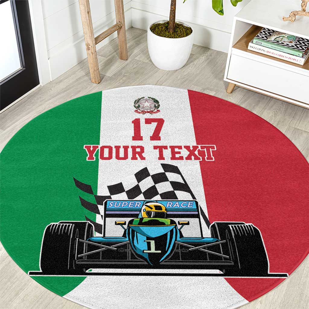 Custom Italy Formula One Round Carpet Motorsport and Il Tricolore F1 World Championship