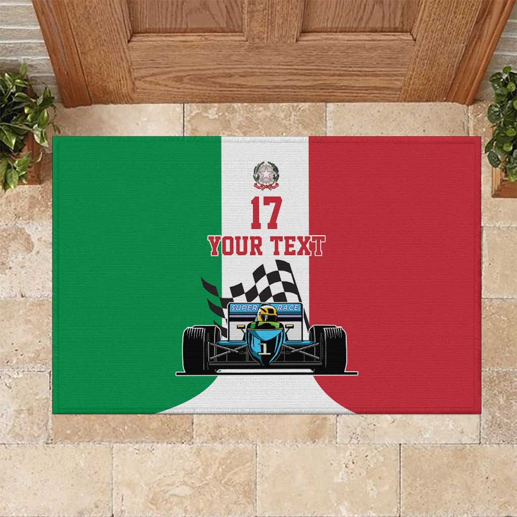 Custom Italy Formula One Rubber Doormat Motorsport and Il Tricolore F1 World Championship