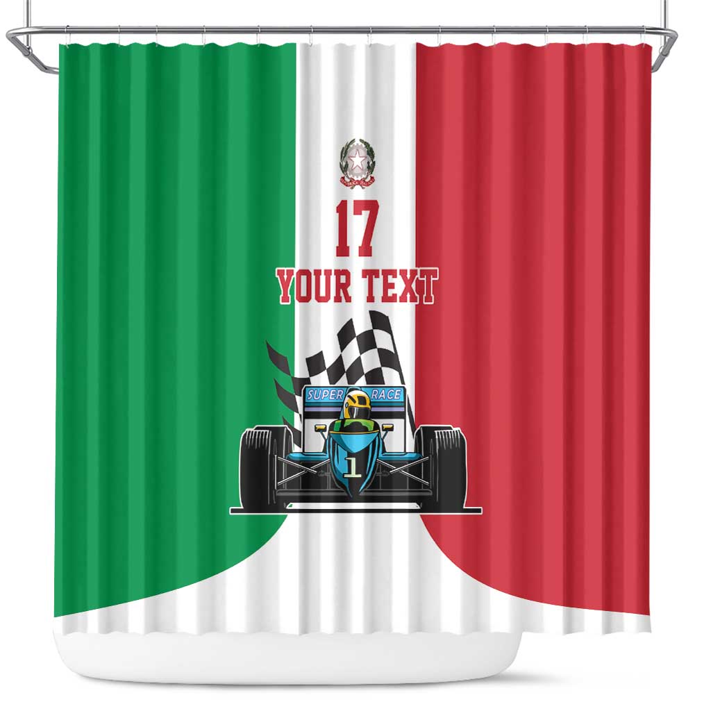 Custom Italy Formula One Shower Curtain Motorsport and Il Tricolore F1 World Championship
