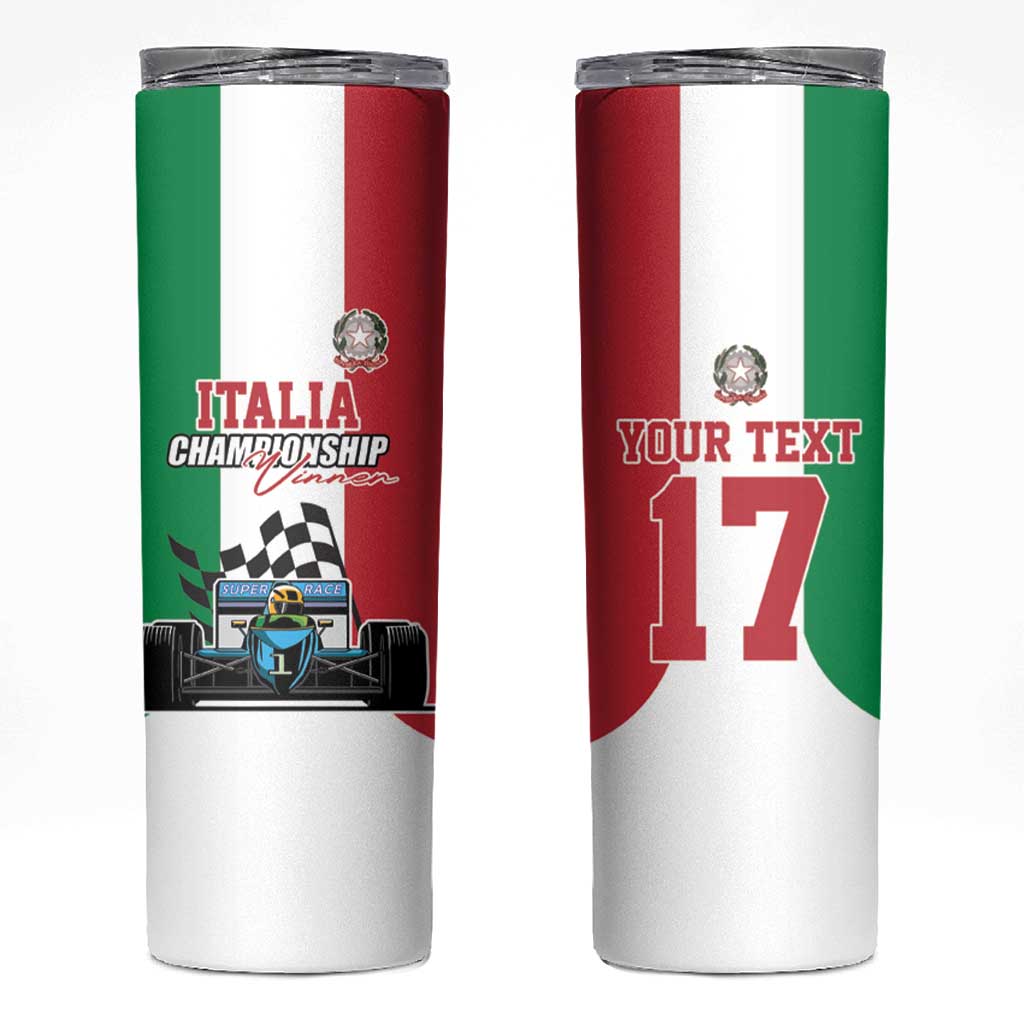 Custom Italy Formula One Skinny Tumbler Motorsport and Il Tricolore F1 World Championship