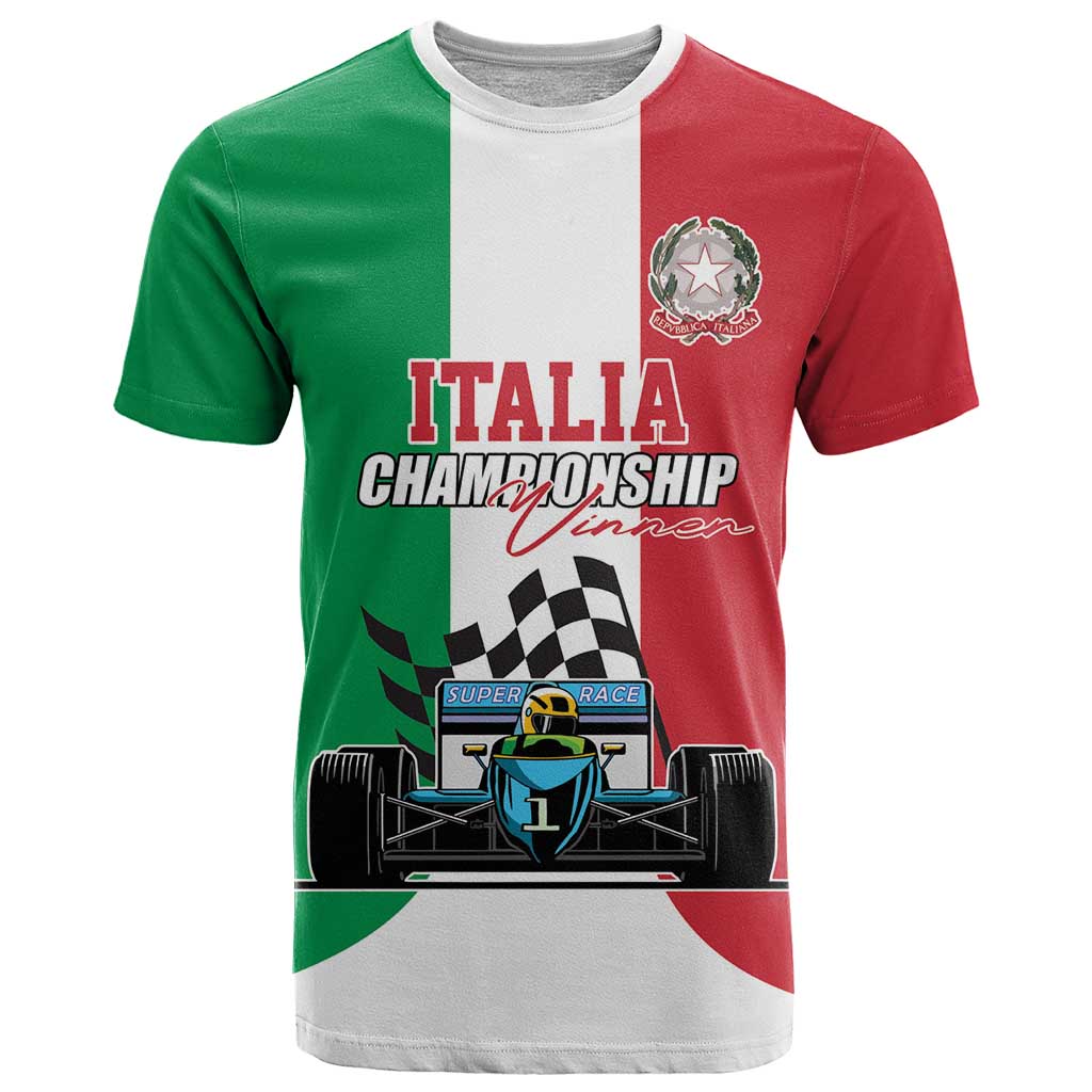 Custom Italy Formula One T Shirt Motorsport and Il Tricolore F1 World Championship
