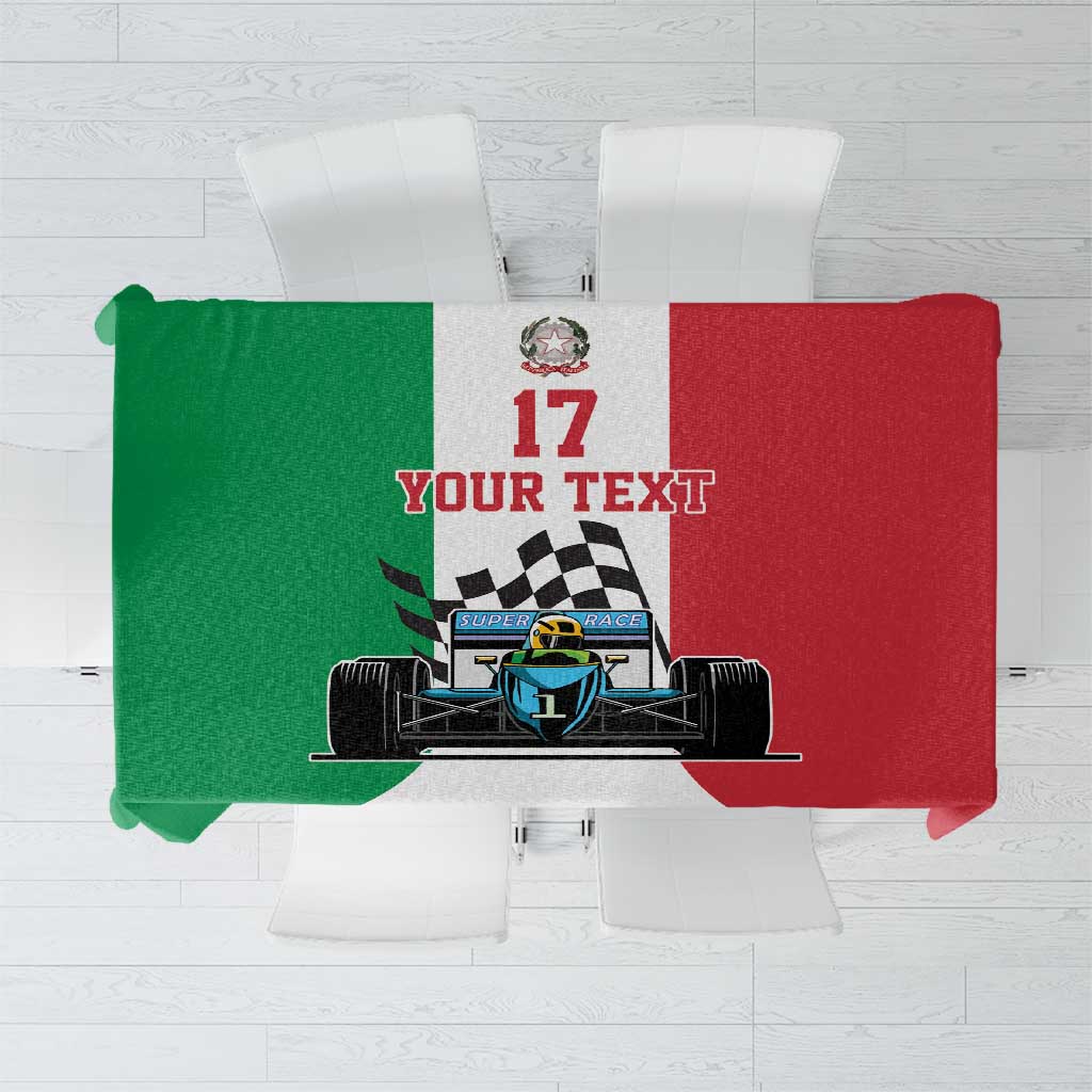 Custom Italy Formula One Tablecloth Motorsport and Il Tricolore F1 World Championship