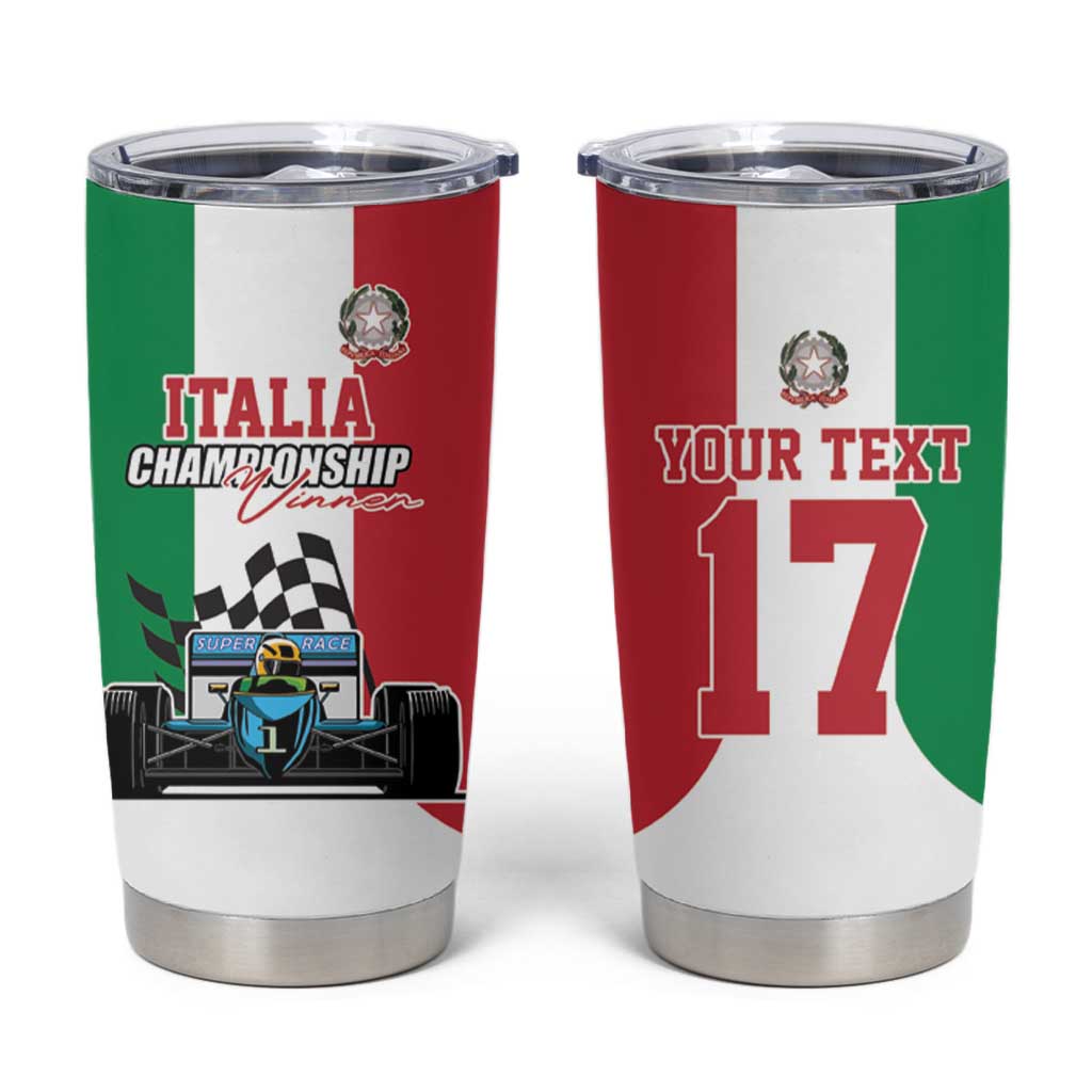 Custom Italy Formula One Tumbler Cup Motorsport and Il Tricolore F1 World Championship