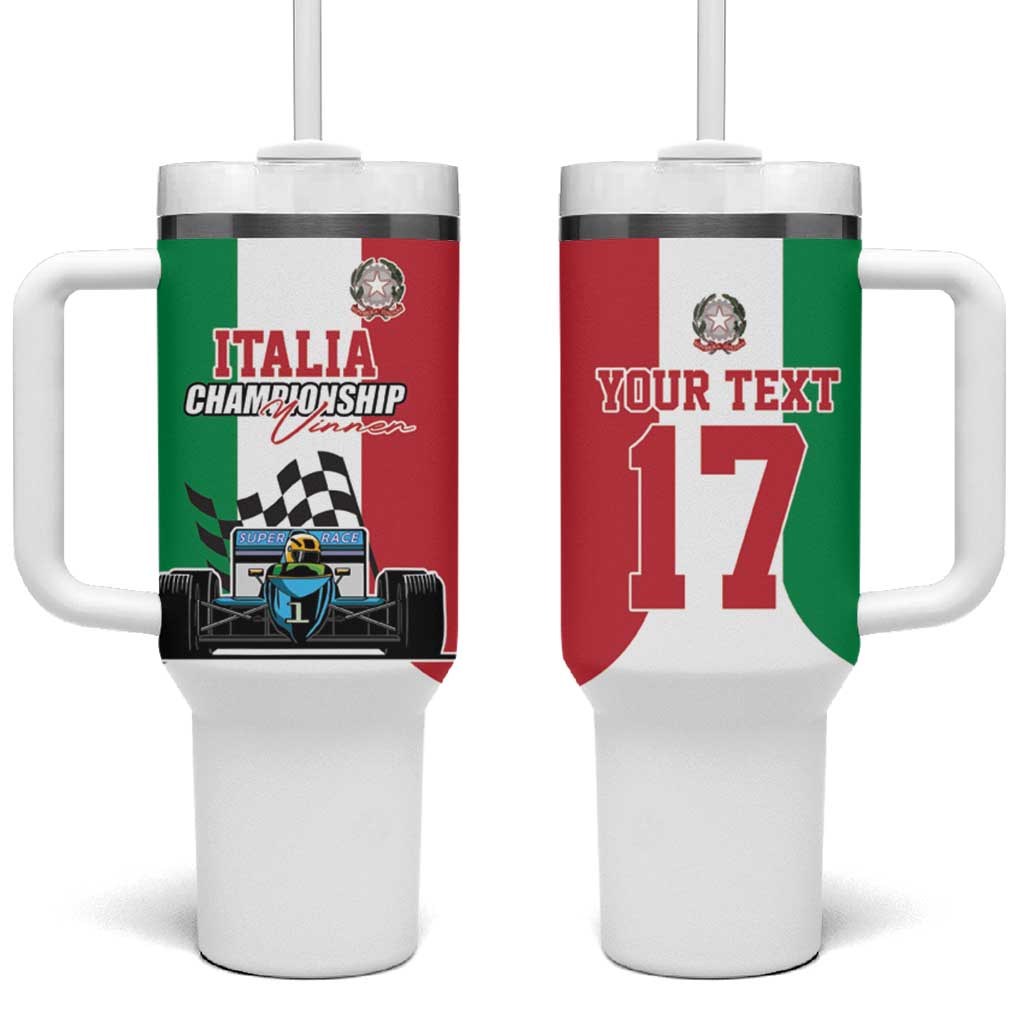 Custom Italy Formula One Tumbler With Handle Motorsport and Il Tricolore F1 World Championship