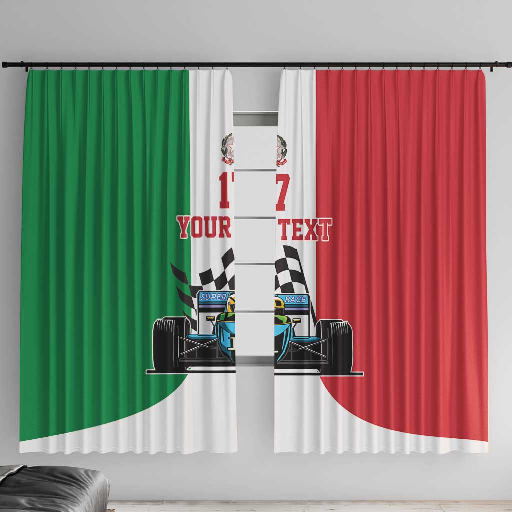 Custom Italy Formula One Window Curtain Motorsport and Il Tricolore F1 World Championship