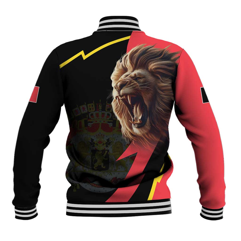 Belgium Coat of Arms Baseball Jacket Angry Lion