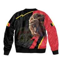 Belgium Coat of Arms Bomber Jacket Angry Lion