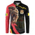 Belgium Coat of Arms Button Sweatshirt Angry Lion