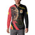 Belgium Coat of Arms Button Sweatshirt Angry Lion