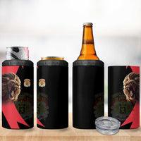 Belgium Coat of Arms 4 in 1 Can Cooler Tumbler Angry Lion