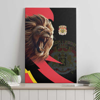 Belgium Coat of Arms Canvas Wall Art Angry Lion