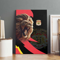 Belgium Coat of Arms Canvas Wall Art Angry Lion