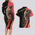 Belgium Coat of Arms Couples Matching Long Sleeve Bodycon Dress and Hawaiian Shirt Angry Lion
