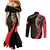 Belgium Coat of Arms Couples Matching Mermaid Dress and Long Sleeve Button Shirt Angry Lion