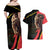 Belgium Coat of Arms Couples Matching Off Shoulder Maxi Dress and Hawaiian Shirt Angry Lion