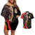 Belgium Coat of Arms Couples Matching Off Shoulder Short Dress and Hawaiian Shirt Angry Lion