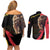 Belgium Coat of Arms Couples Matching Off Shoulder Short Dress and Long Sleeve Button Shirt Angry Lion
