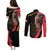 Belgium Coat of Arms Couples Matching Puletasi and Long Sleeve Button Shirt Angry Lion