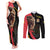 Belgium Coat of Arms Couples Matching Tank Maxi Dress and Long Sleeve Button Shirt Angry Lion