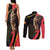 Belgium Coat of Arms Couples Matching Tank Maxi Dress and Long Sleeve Button Shirt Angry Lion