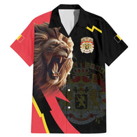 Belgium Coat of Arms Family Matching Mermaid Dress and Hawaiian Shirt Angry Lion