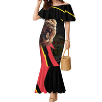 Belgium Coat of Arms Family Matching Mermaid Dress and Hawaiian Shirt Angry Lion