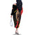 Belgium Coat of Arms Family Matching Off The Shoulder Long Sleeve Dress and Hawaiian Shirt Angry Lion
