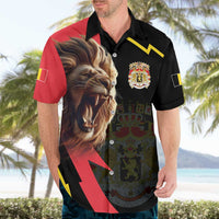Belgium Coat of Arms Hawaiian Shirt Angry Lion