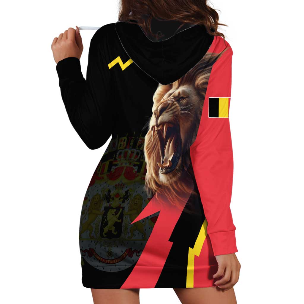 Belgium Coat of Arms Hoodie Dress Angry Lion