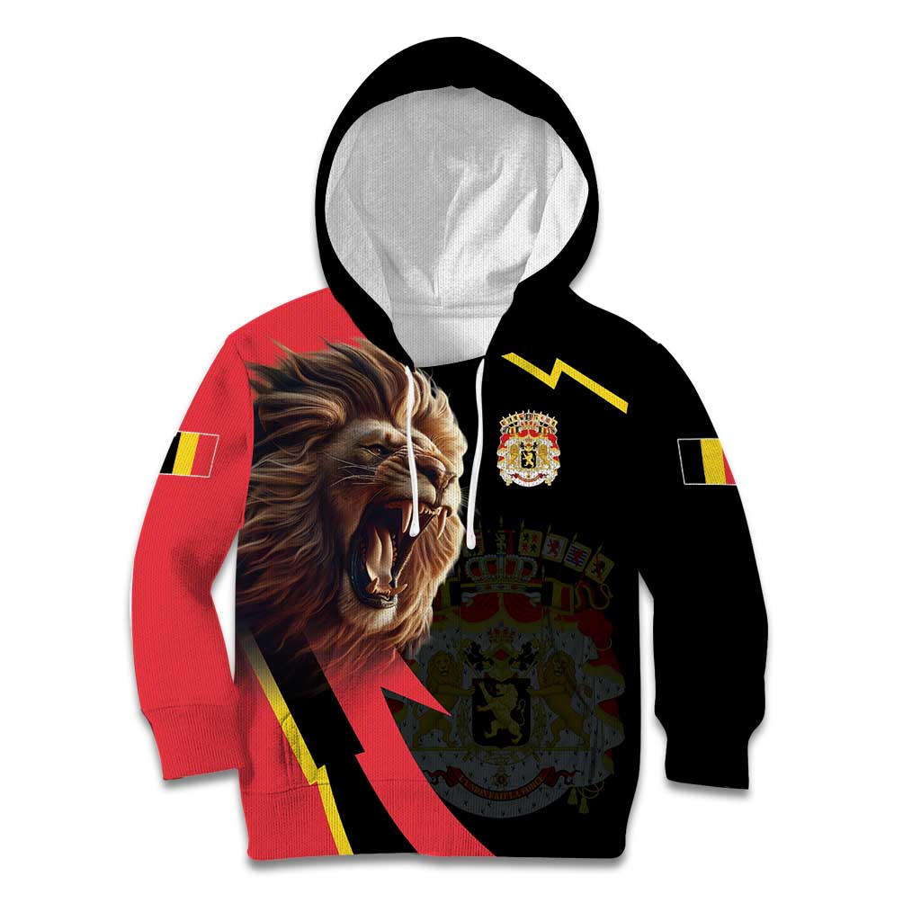 Belgium Coat of Arms Kid Hoodie Angry Lion