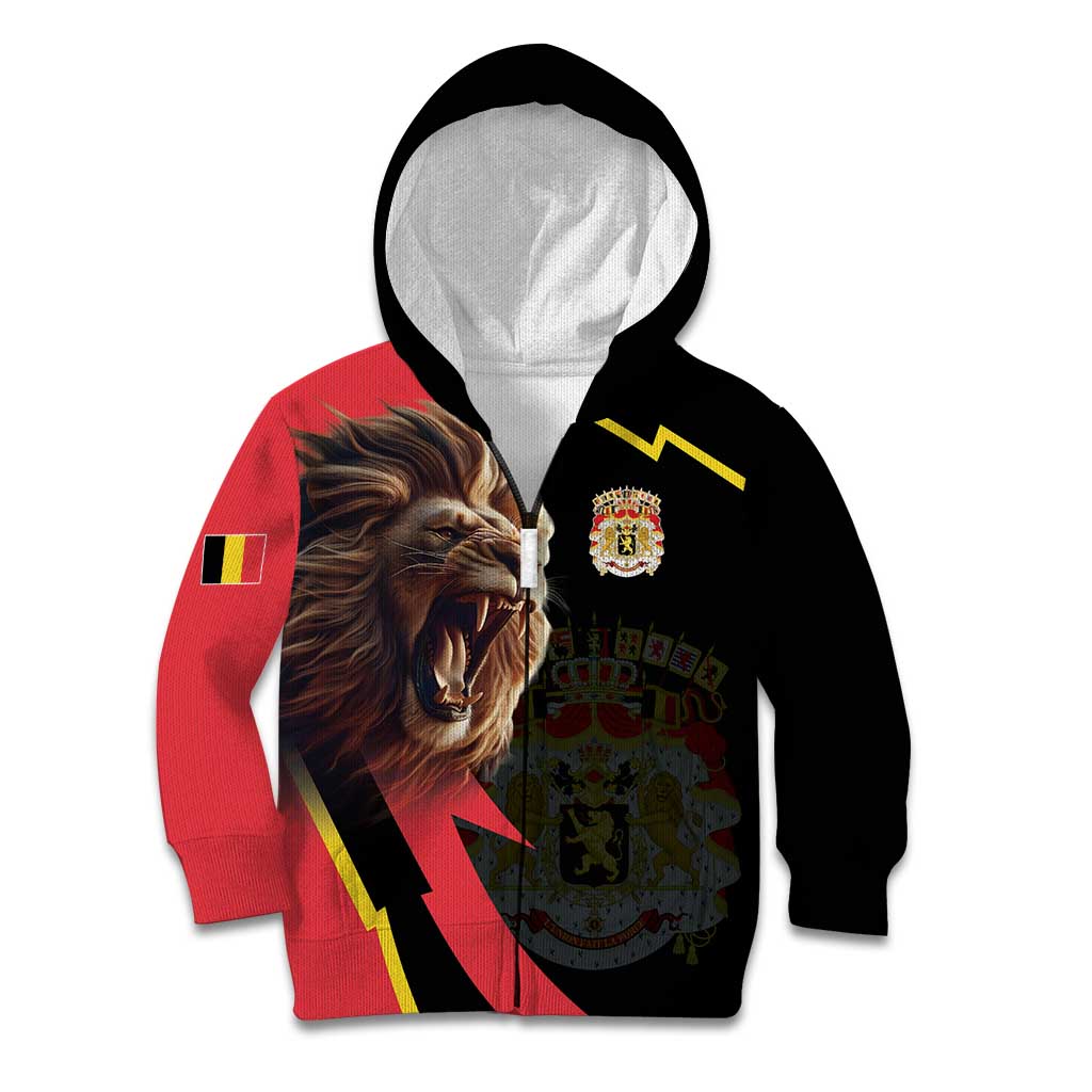 Belgium Coat of Arms Kid Hoodie Angry Lion