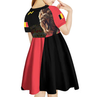 Belgium Coat of Arms Kid Short Sleeve Dress Angry Lion