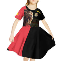 Belgium Coat of Arms Kid Short Sleeve Dress Angry Lion