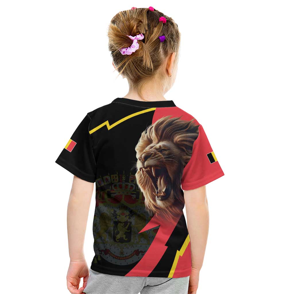 Belgium Coat of Arms Kid T Shirt Angry Lion