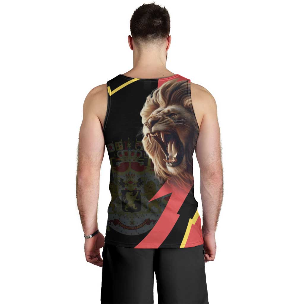 Belgium Coat of Arms Men Tank Top Angry Lion