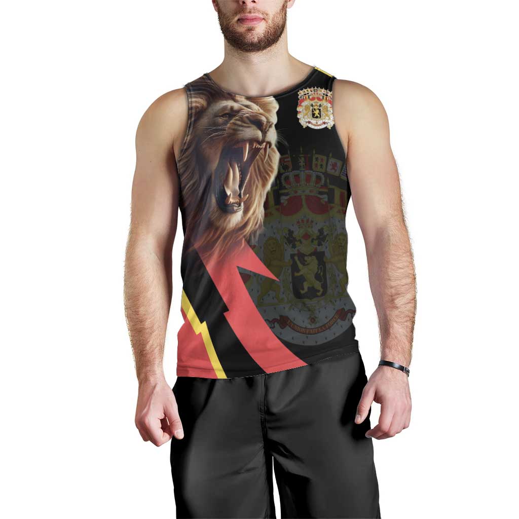 Belgium Coat of Arms Men Tank Top Angry Lion
