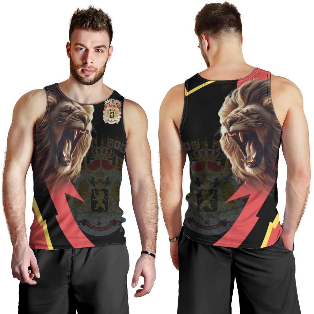 Belgium Coat of Arms Men Tank Top Angry Lion