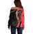 Belgium Coat of Arms Off Shoulder Sweater Angry Lion