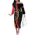 Belgium Coat of Arms Off The Shoulder Long Sleeve Dress Angry Lion