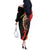 Belgium Coat of Arms Off The Shoulder Long Sleeve Dress Angry Lion
